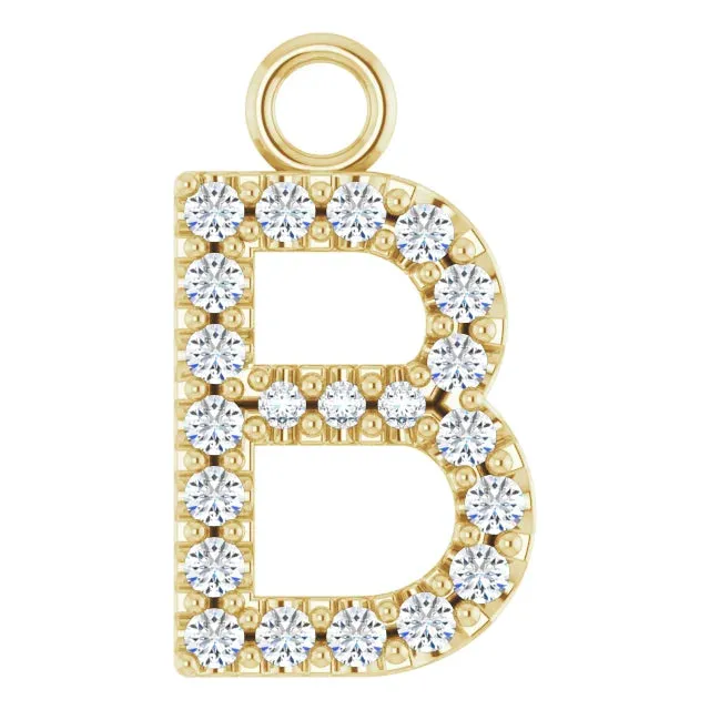 14K Diamond Letter Necklace