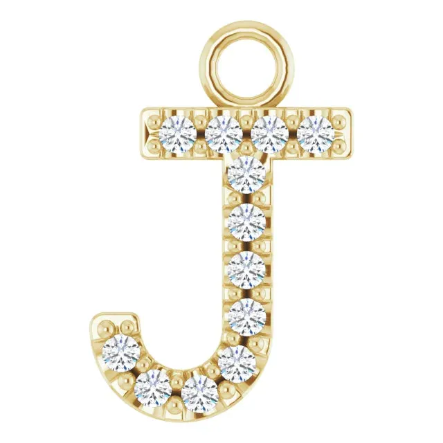 14K Diamond Letter Necklace