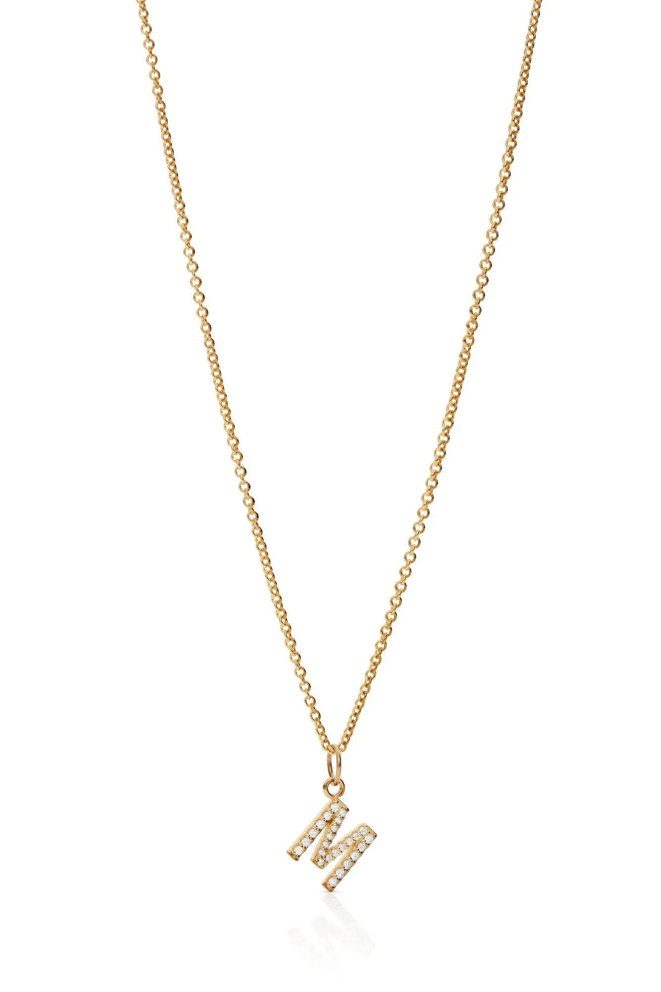 14K Diamond Letter Necklace