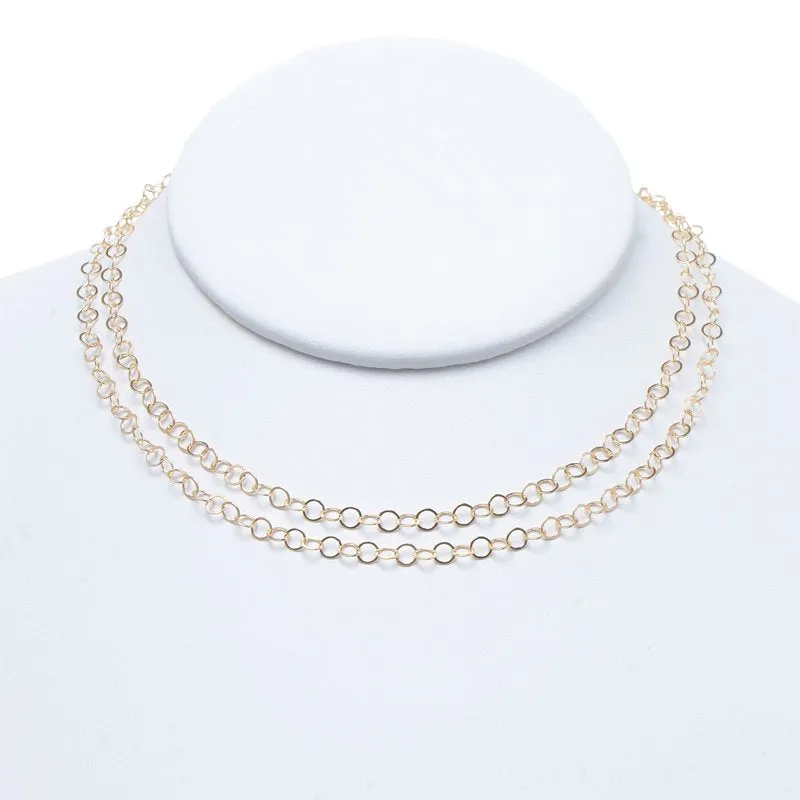 14k Gold Filled 3mm Circle Layering Chain