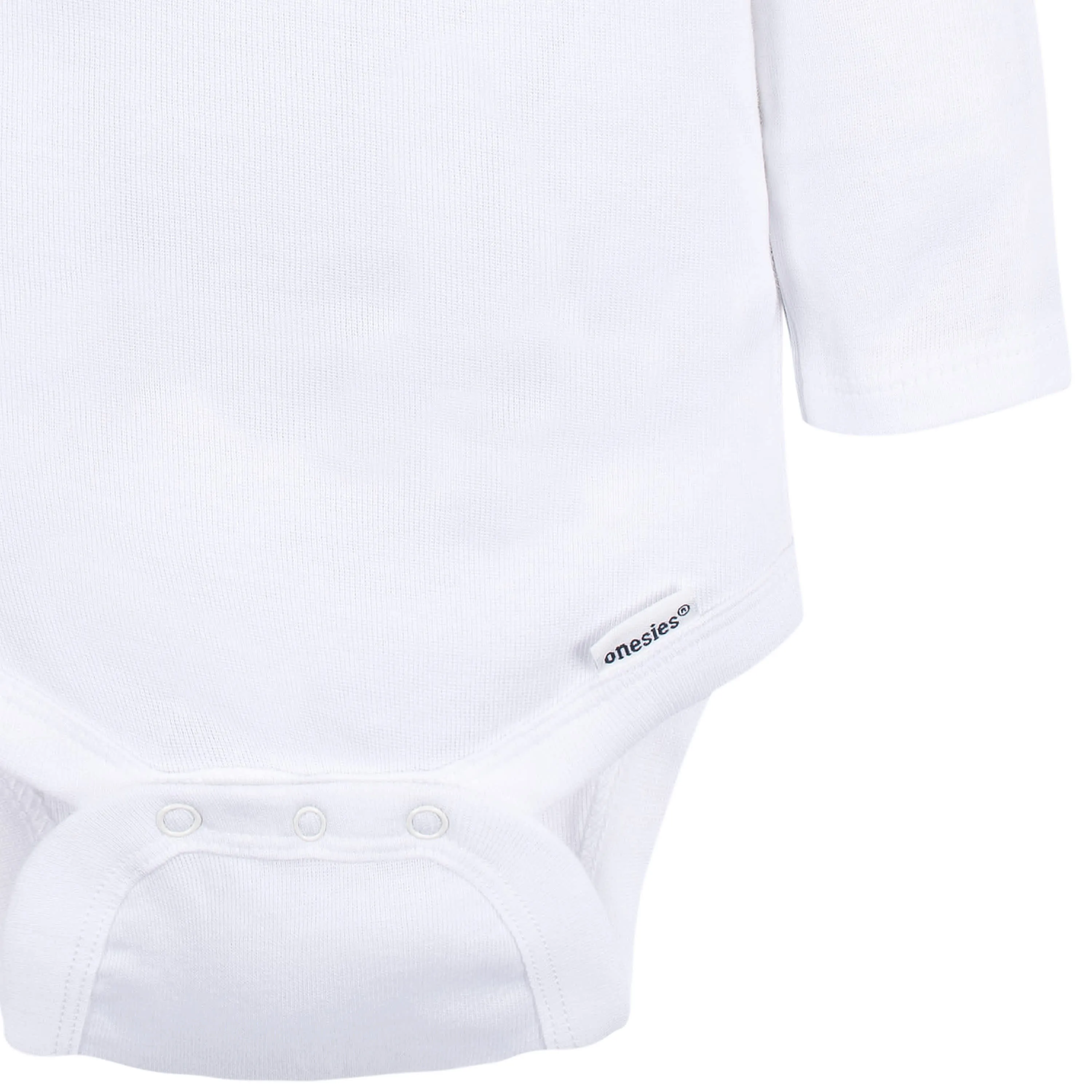 2-Pack Baby Neutral White Long Sleeve Onesies® Bodysuits