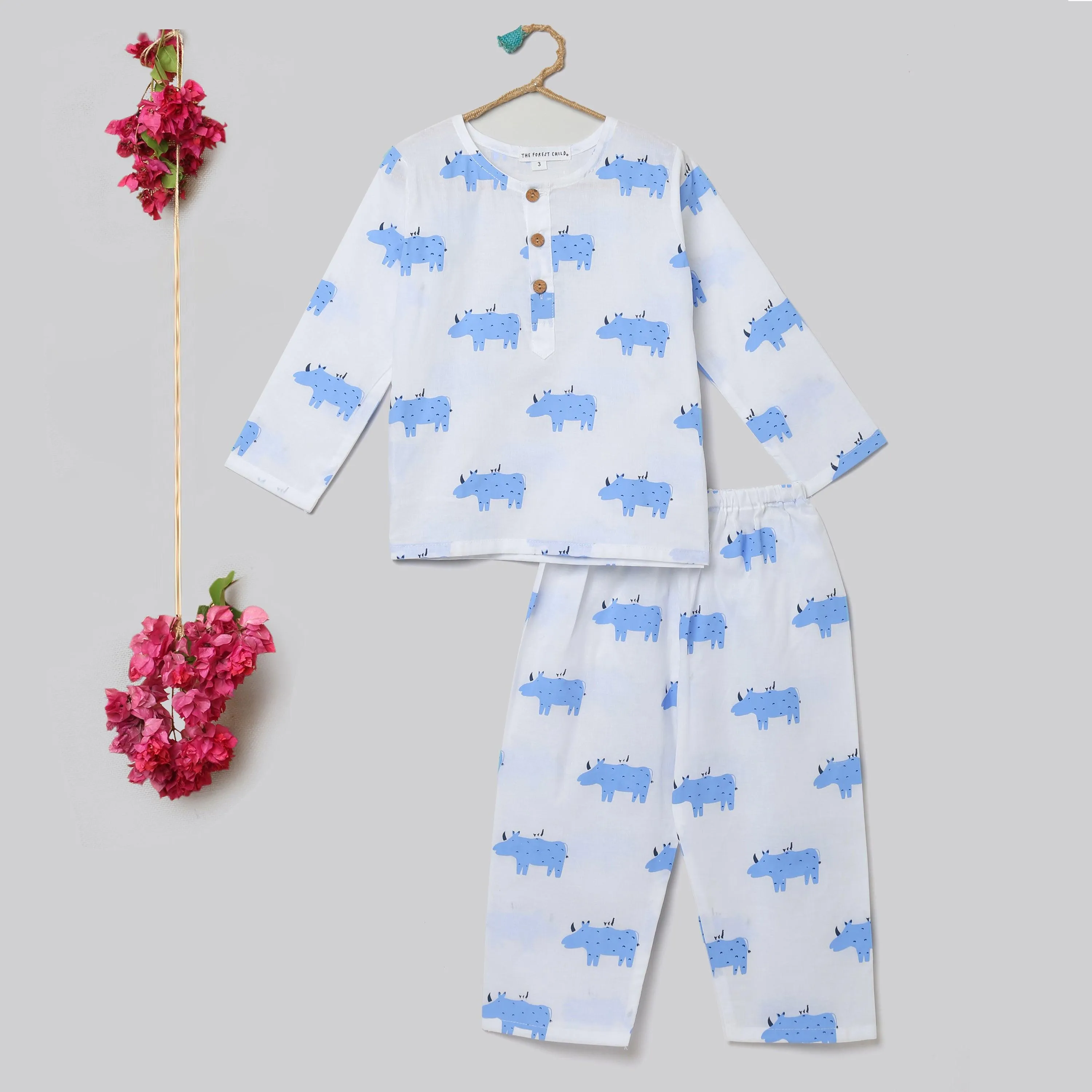 A Crash of Rhinoceros Kurta Pyjama Set