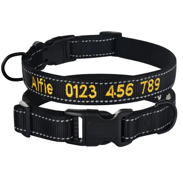 Adjustable Nylon Dog Collar Personalized