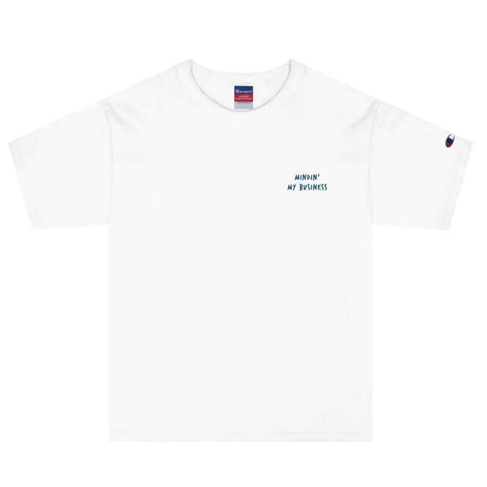 AFFICIAL x CHAMPION 'Mindin' my Business' Embroidered T-Shirt