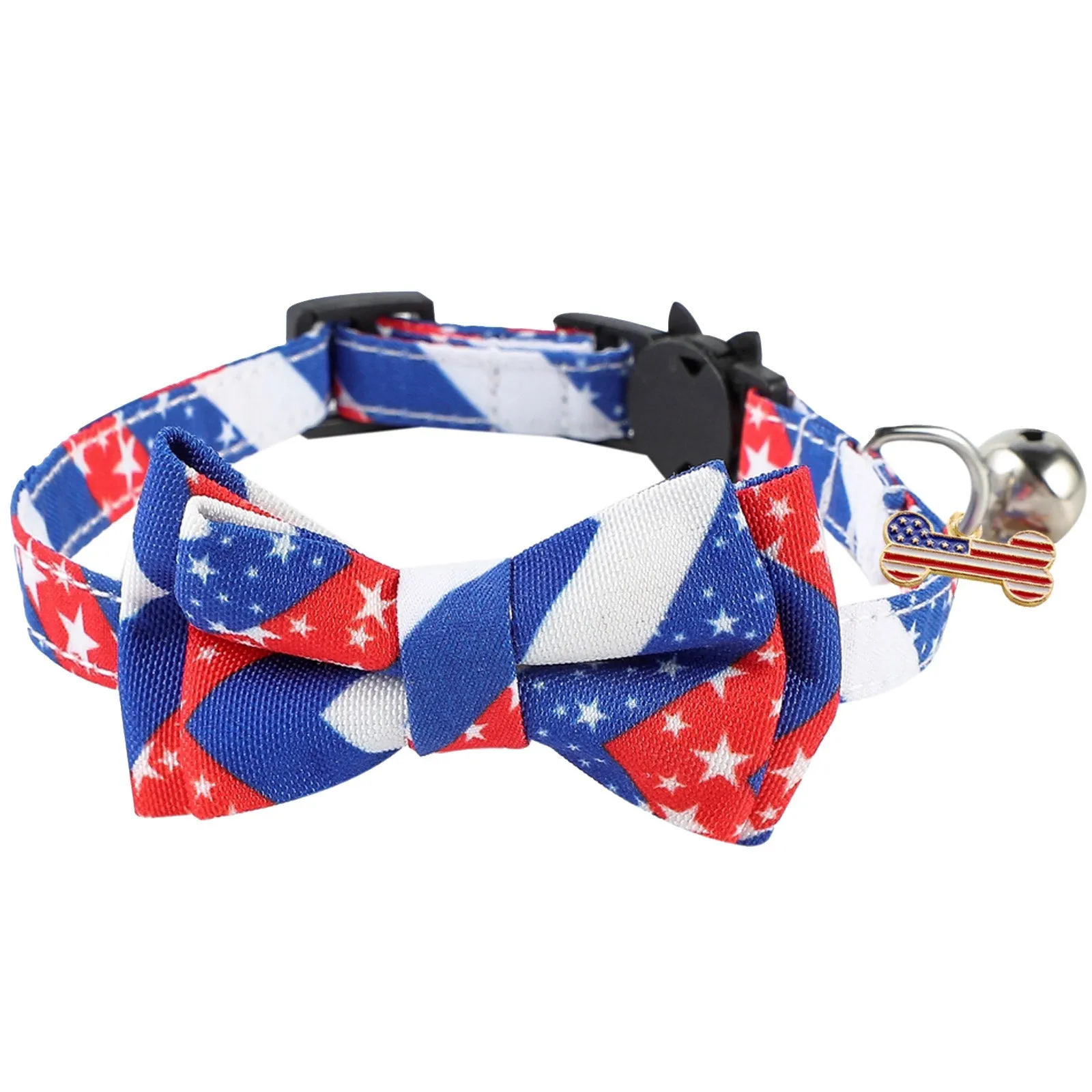 Aiitle American Flag Cat Collar for 4th of July Independence Day