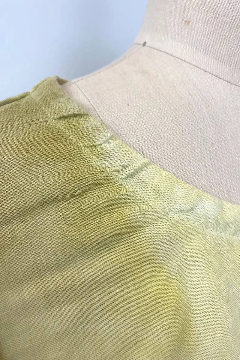 Allyn Boxy Tee Organic Cotton Double Gauze in Yellow Ombre