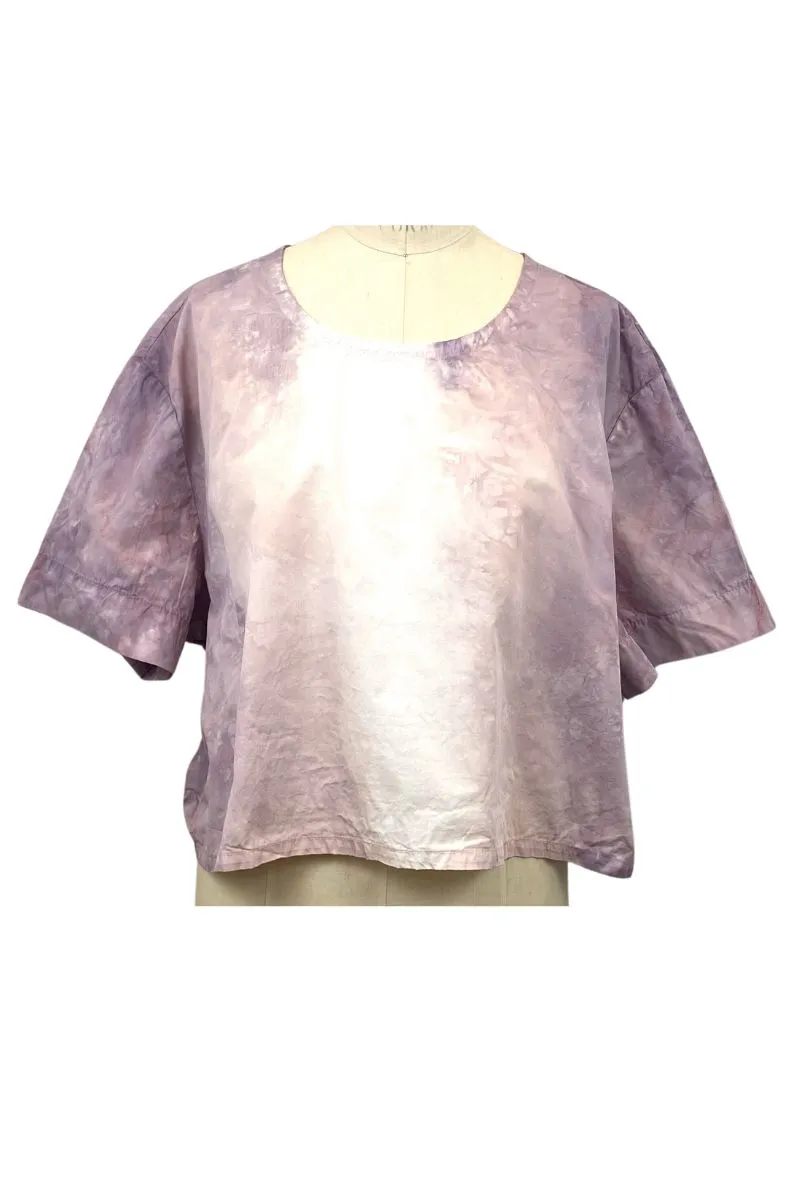 Allyn Boxy Tee Organic Cotton Poplin in Lilac Ombre