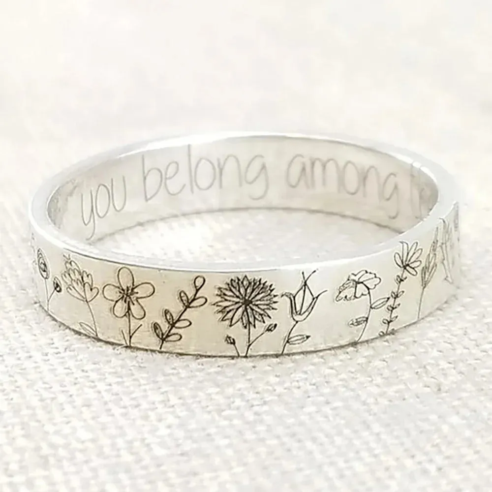 Among the Flower King Belong "You Wildflowers" Ring