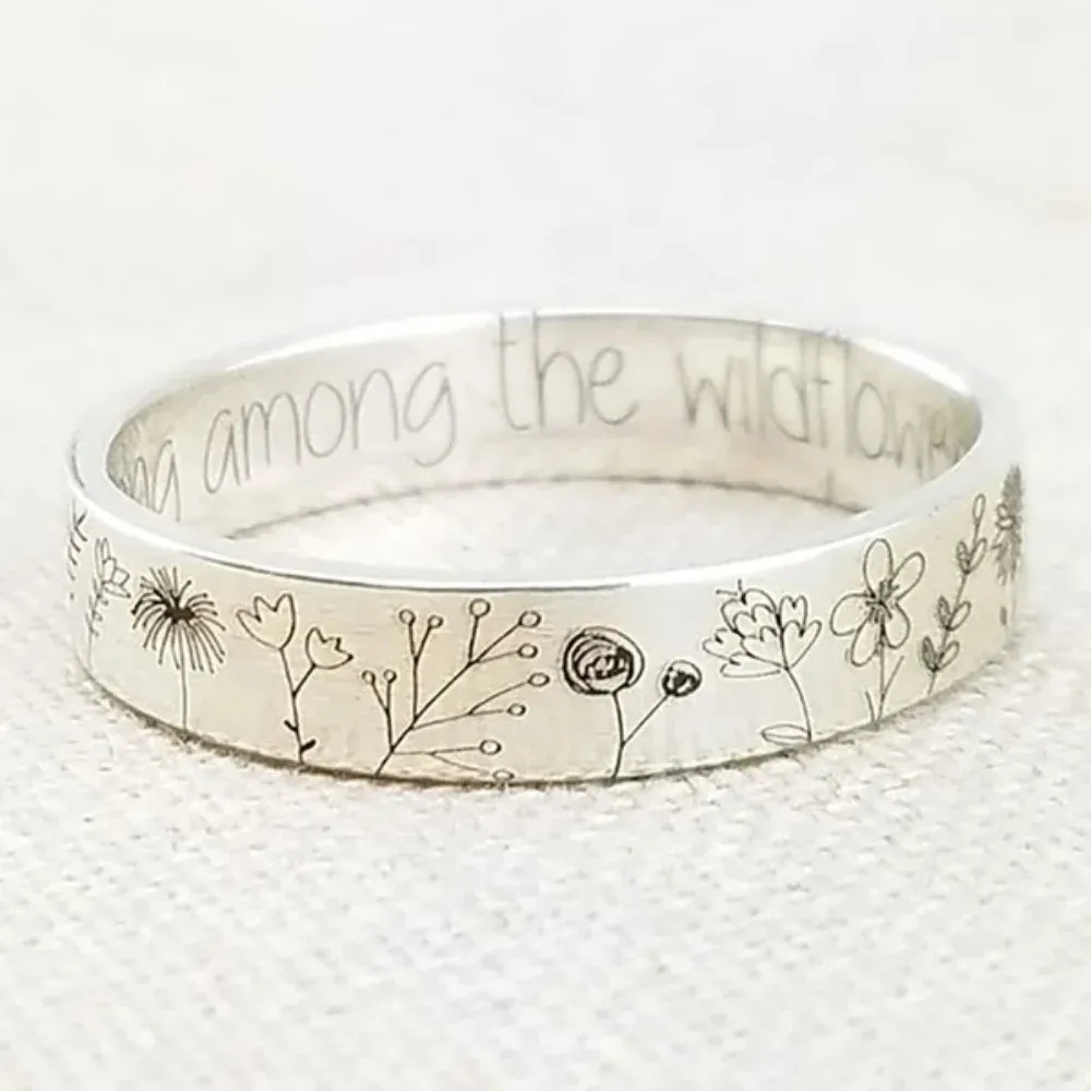 Among the Flower King Belong "You Wildflowers" Ring