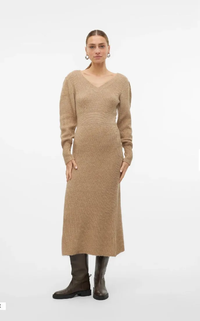 Angelina V-Neck Knit Dress