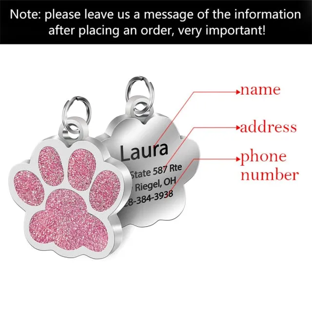 Anti-lost Custom Dog ID Tag Engraved