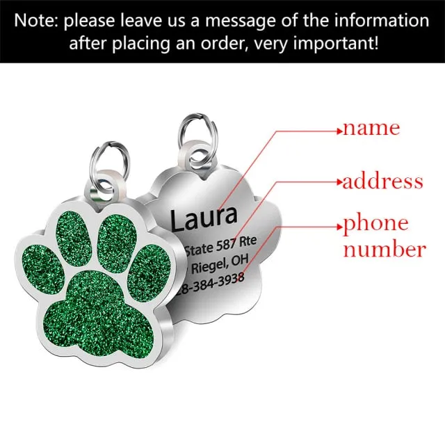 Anti-lost Custom Dog ID Tag Engraved