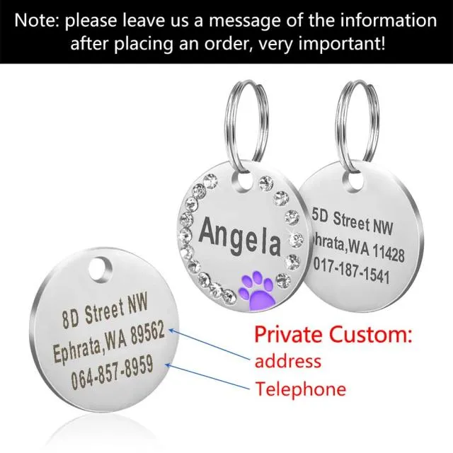 Anti-lost Custom Dog ID Tag Engraved