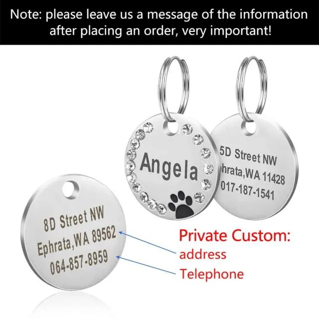 Anti-lost Custom Dog ID Tag Engraved