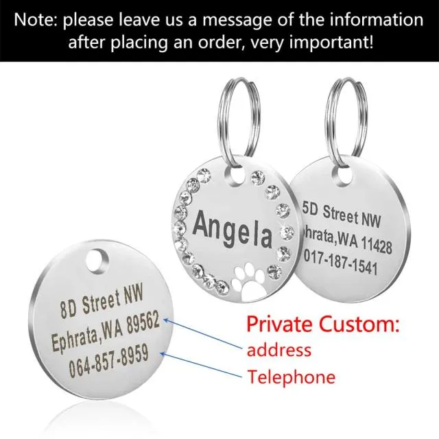 Anti-lost Custom Dog ID Tag Engraved