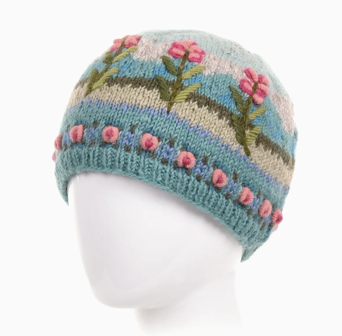 Aqua Wool Chloe Hat