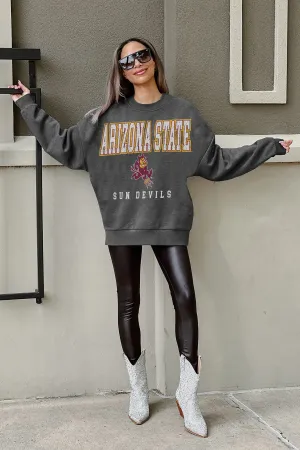 ARIZONA STATE SUN DEVILS EASY STREET PREMIUM FLEECE DROP SHOULDER CREWNECK PULLOVER