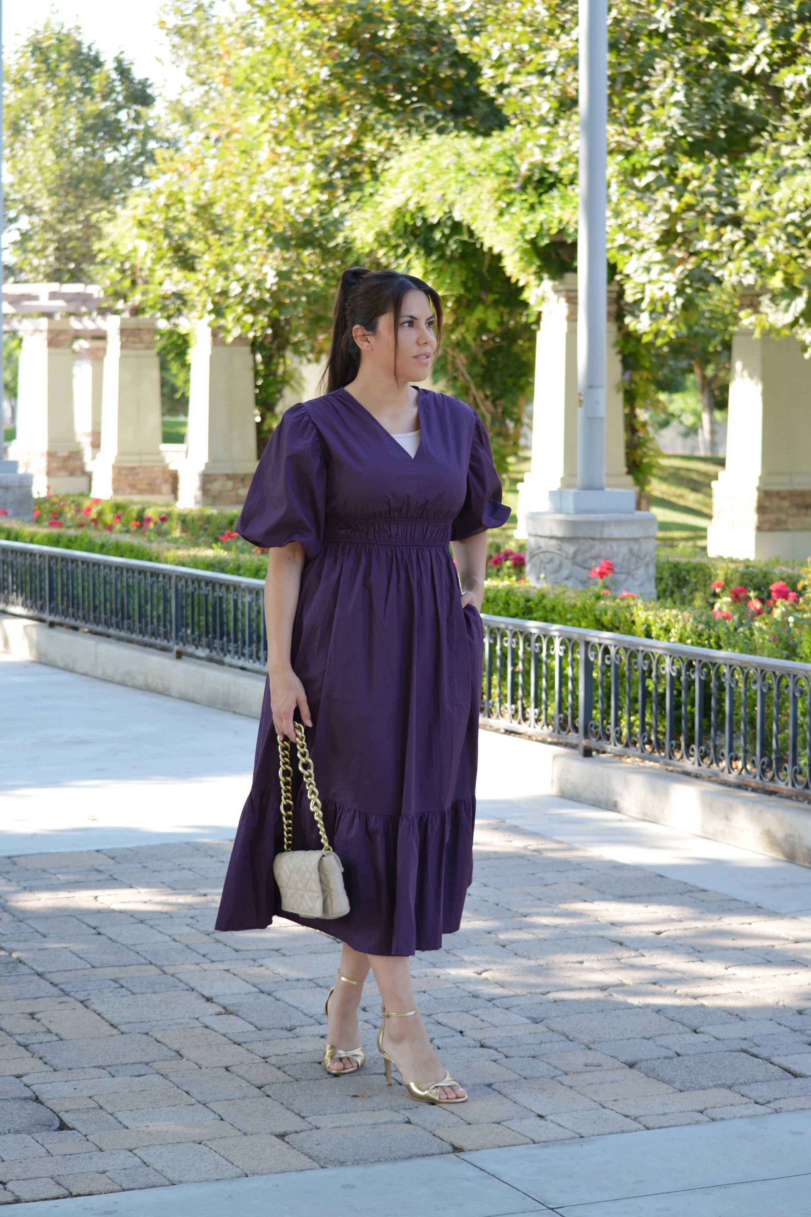 Ava Violet Cotton Dress