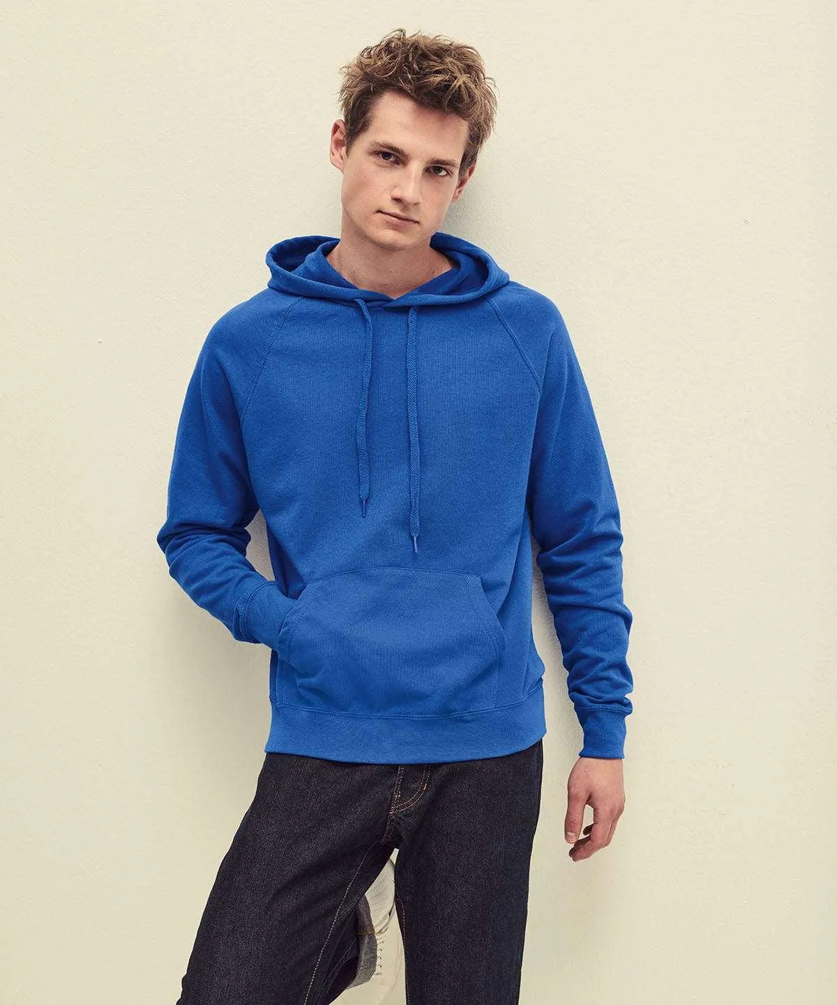 Azure Blue - Lightweight hooded sweatshirt