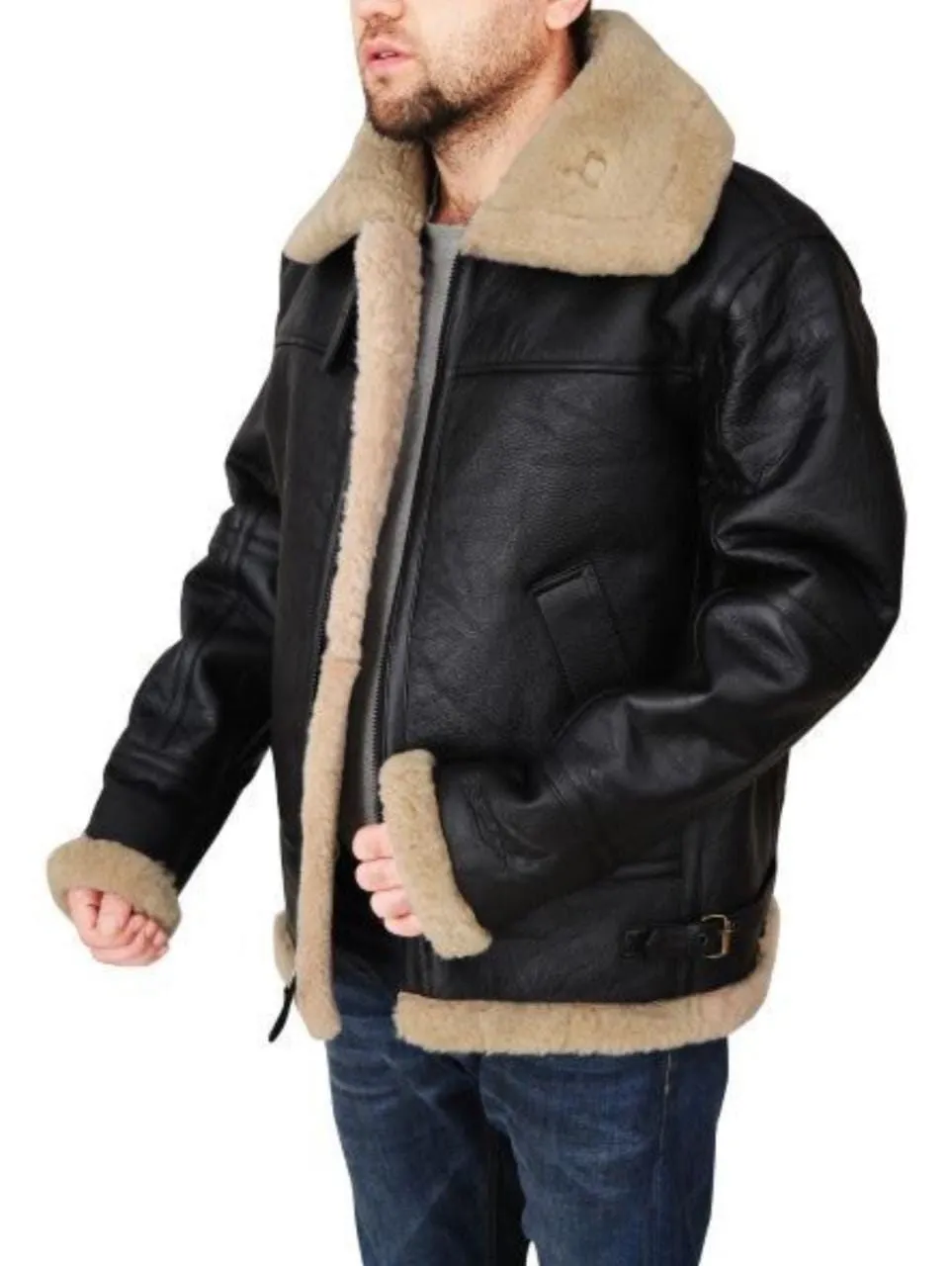 B3 RAF Aviator Sheepskin Fur Jacket