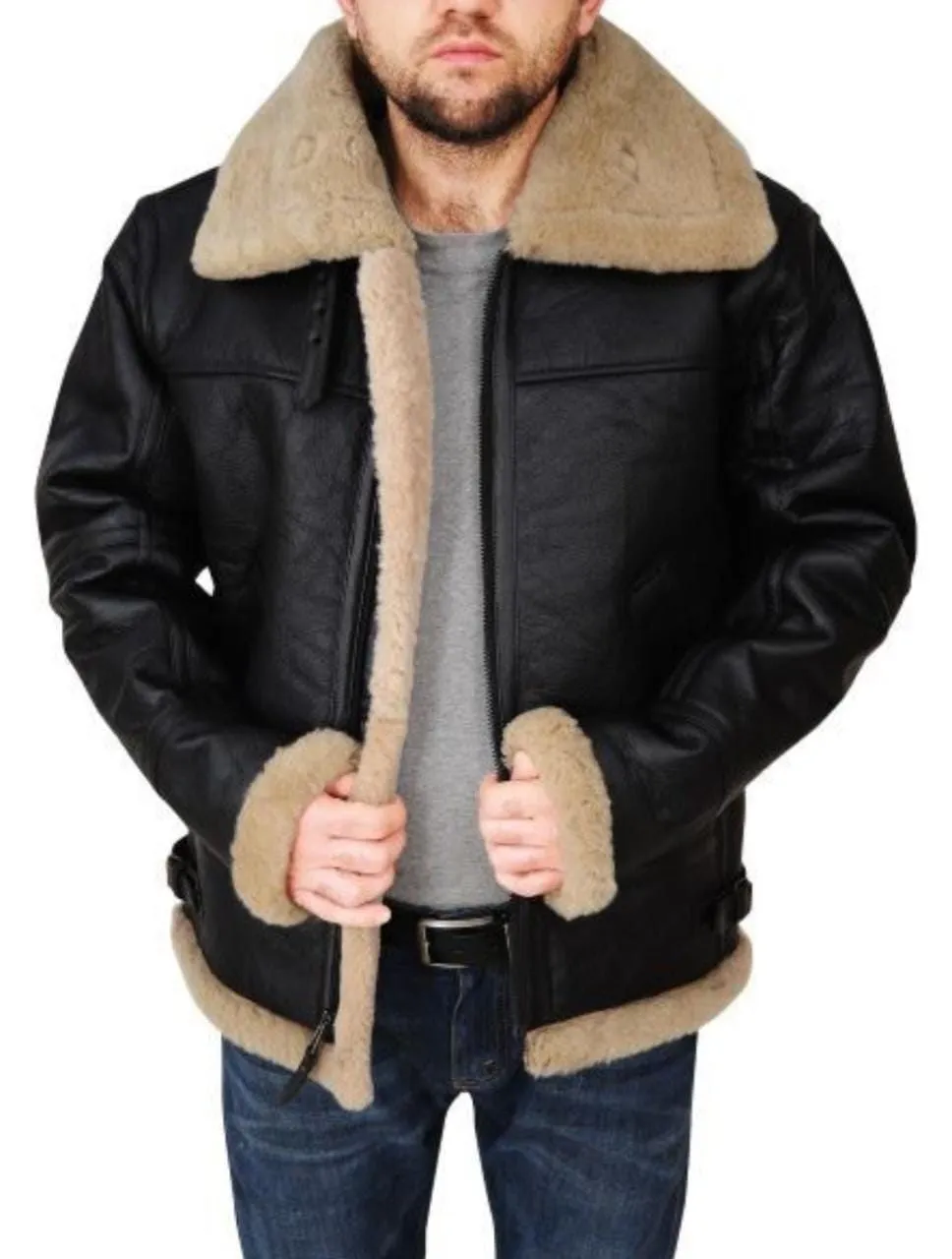 B3 RAF Aviator Sheepskin Fur Jacket