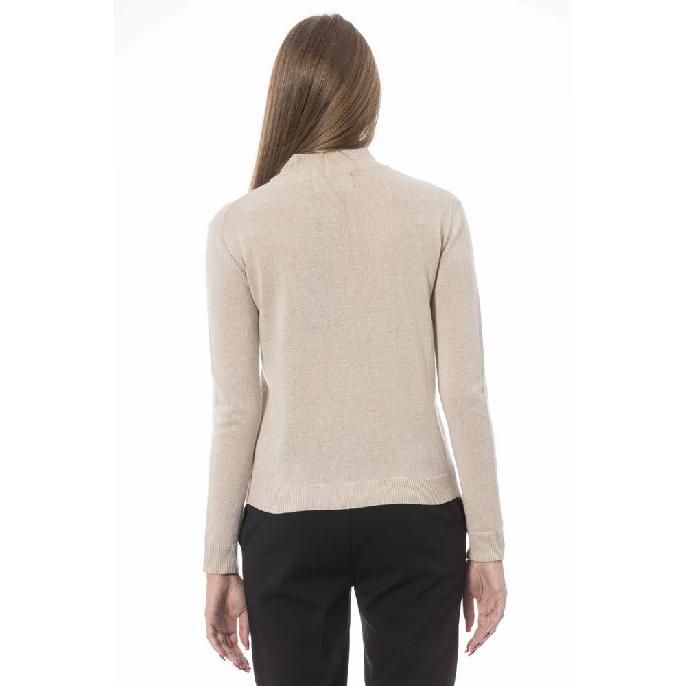 Baldinini Trend Beige Fabric Sweater