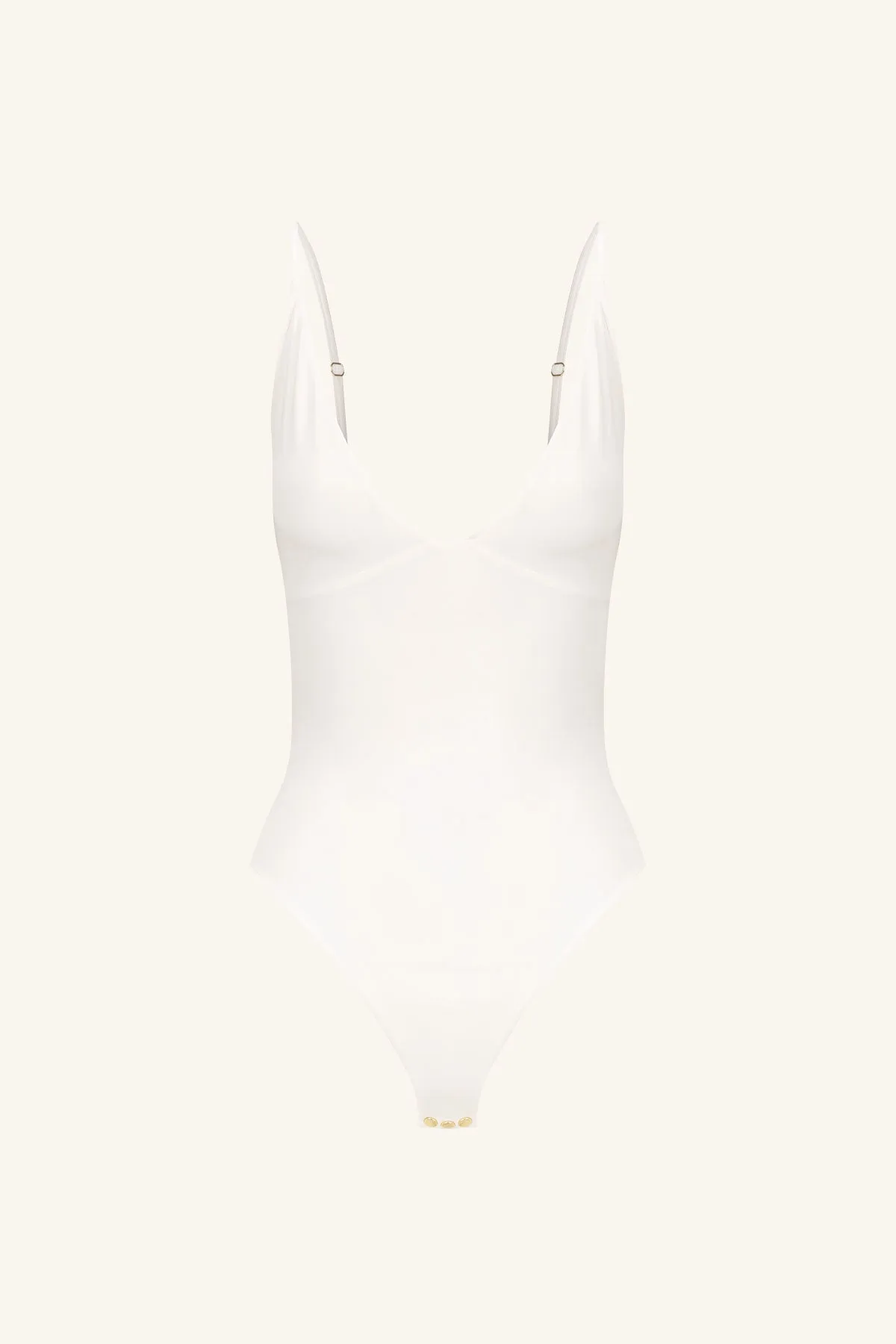 BASIC PLUNGE BODYSUIT - IVORY