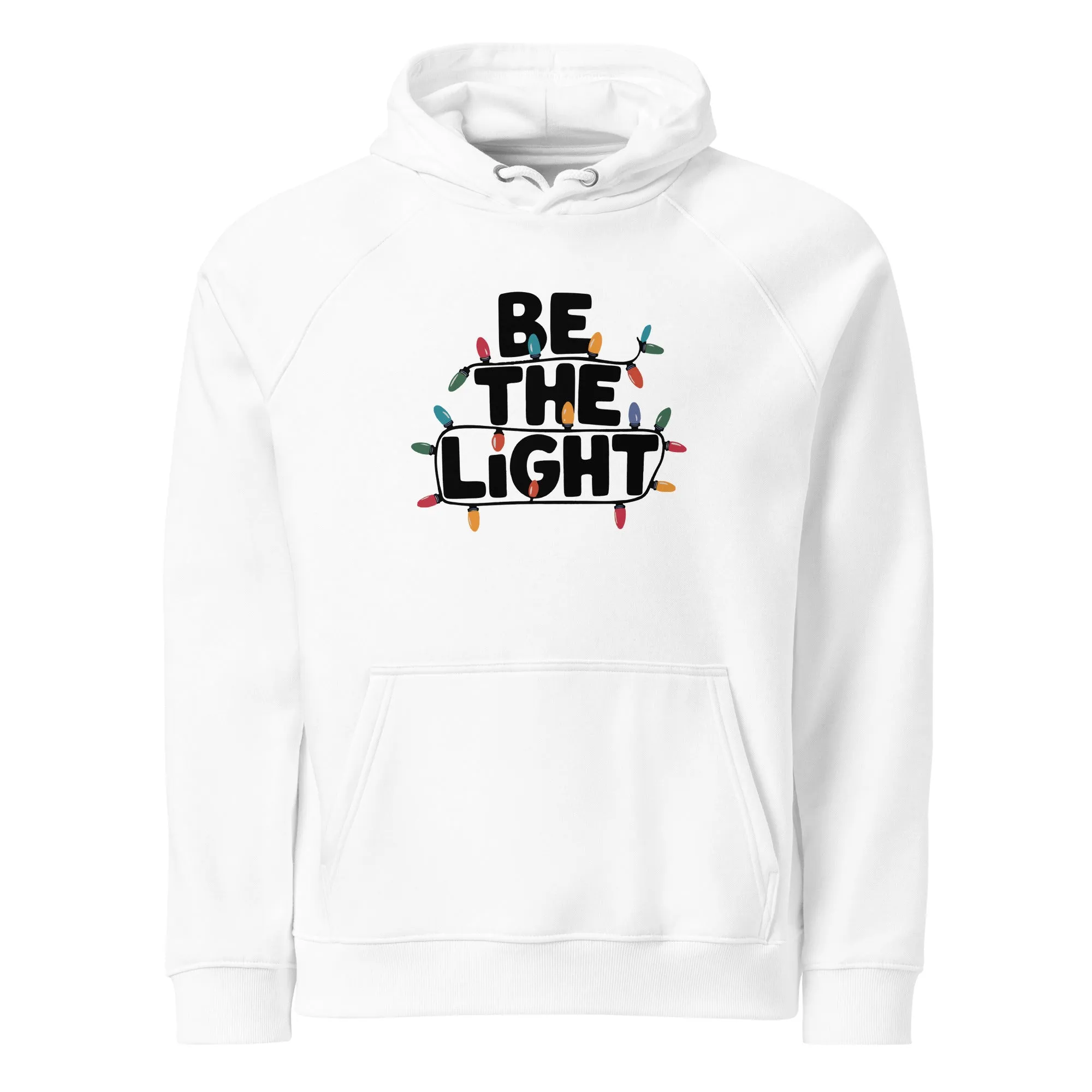 Be The Light Graphic Men Eco Raglan Hoodie