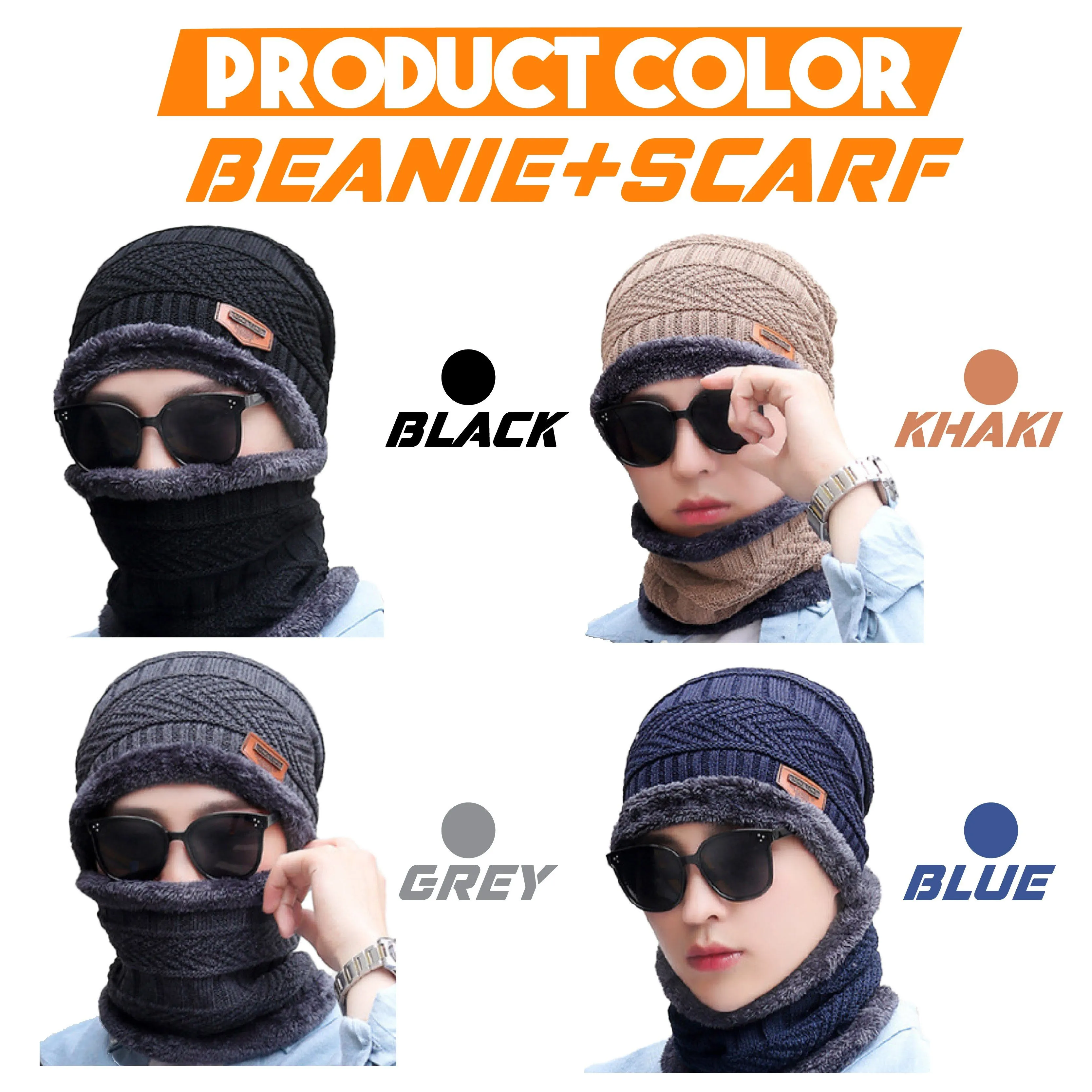 Beanie Warm Hat And Scarf Set