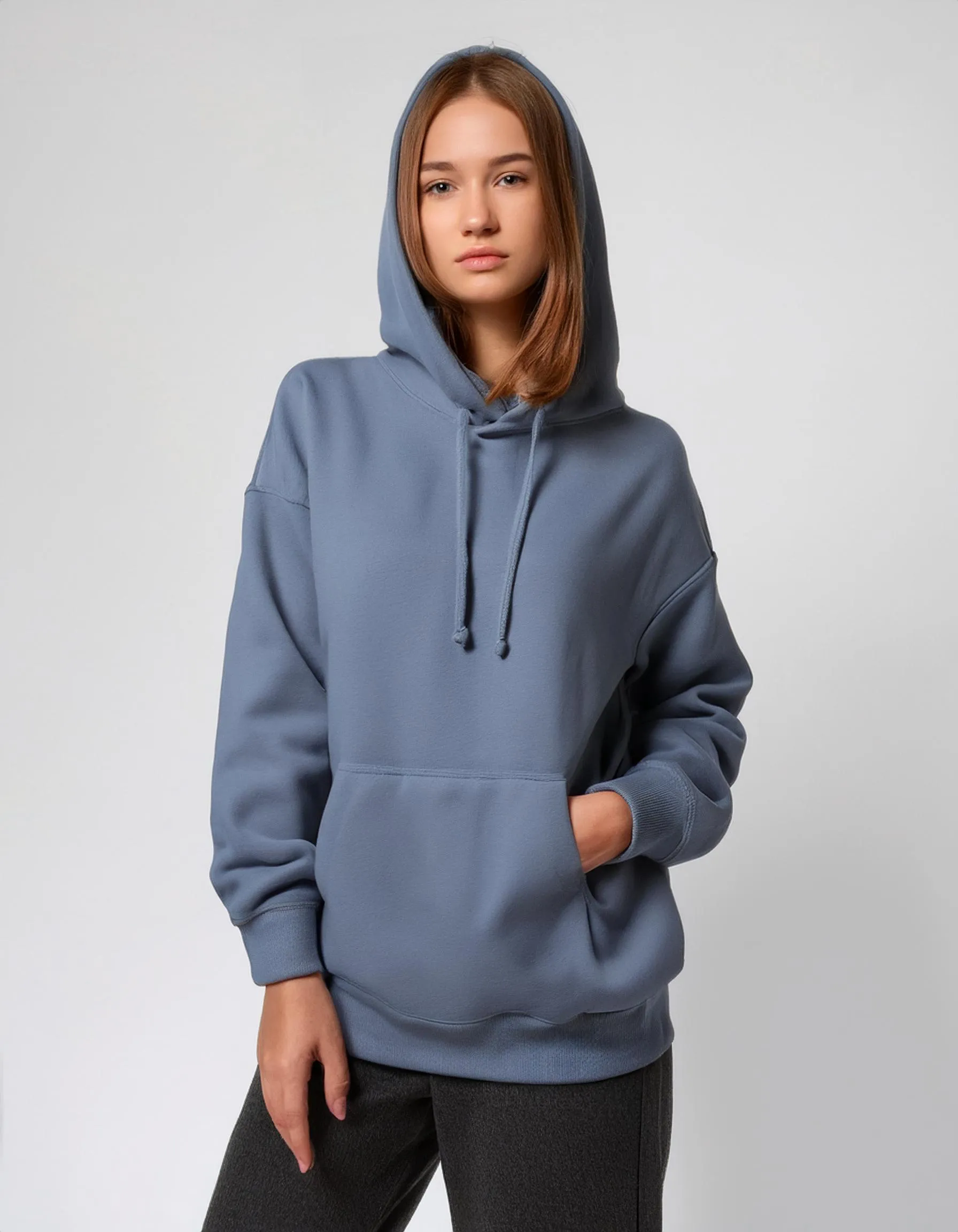 Blue-Grey Denim Dream Hoodie