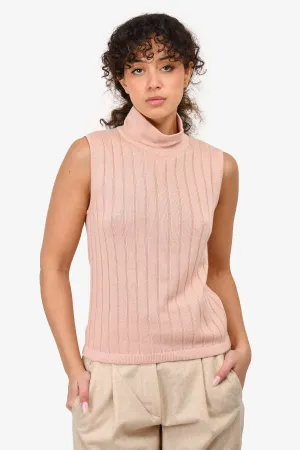 Blumarine Pink Knit Sleeveless Top Est. Size M