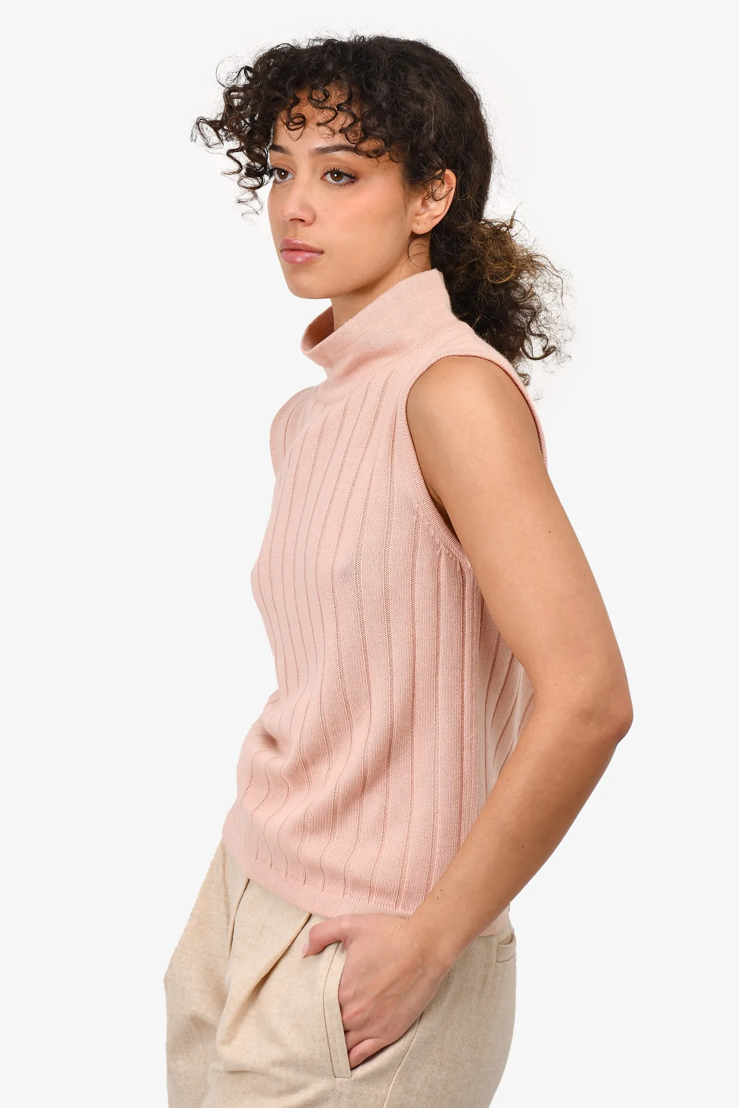 Blumarine Pink Knit Sleeveless Top Est. Size M