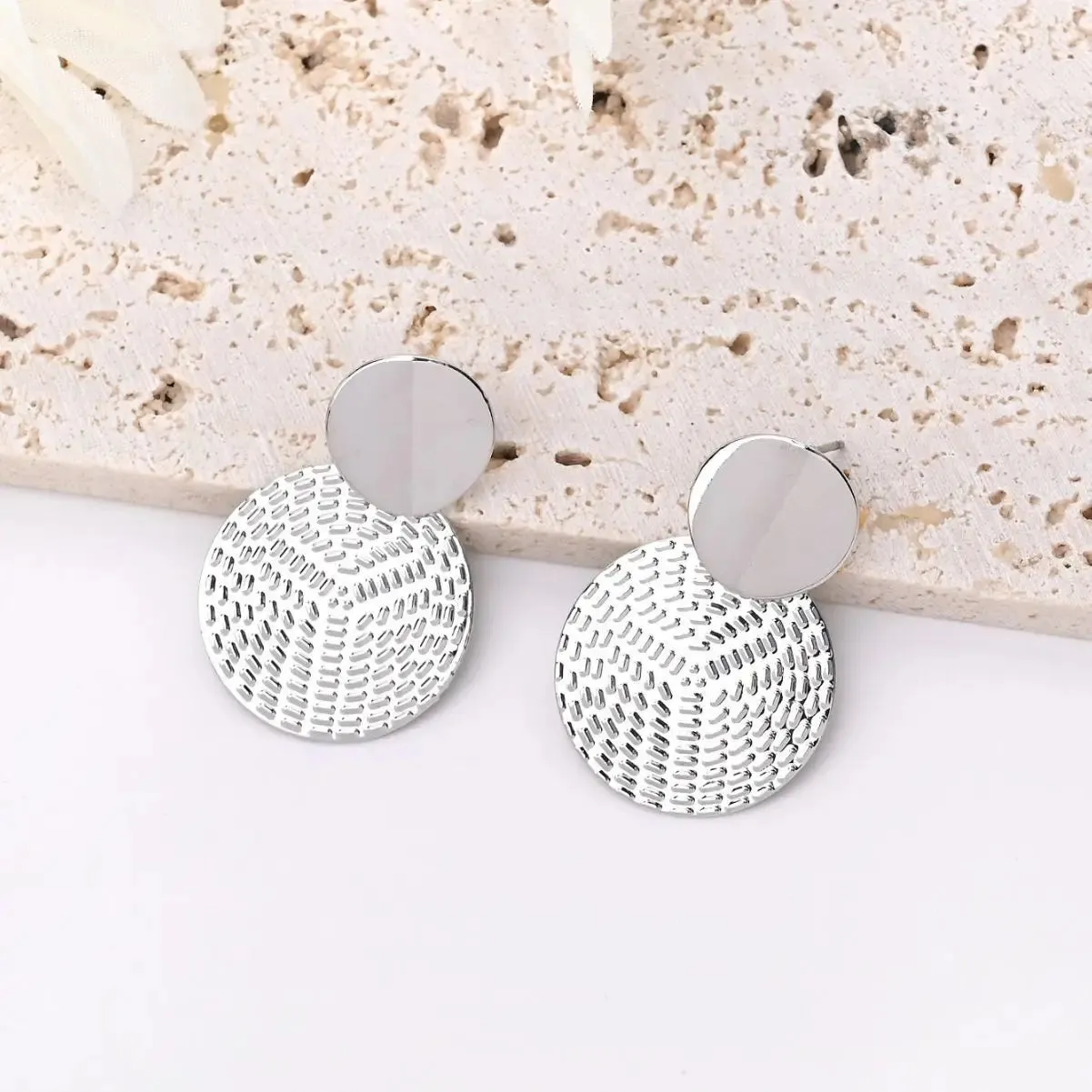 Bohemia Geometric Metal Round Earrings Wedding Fashion Jewelry