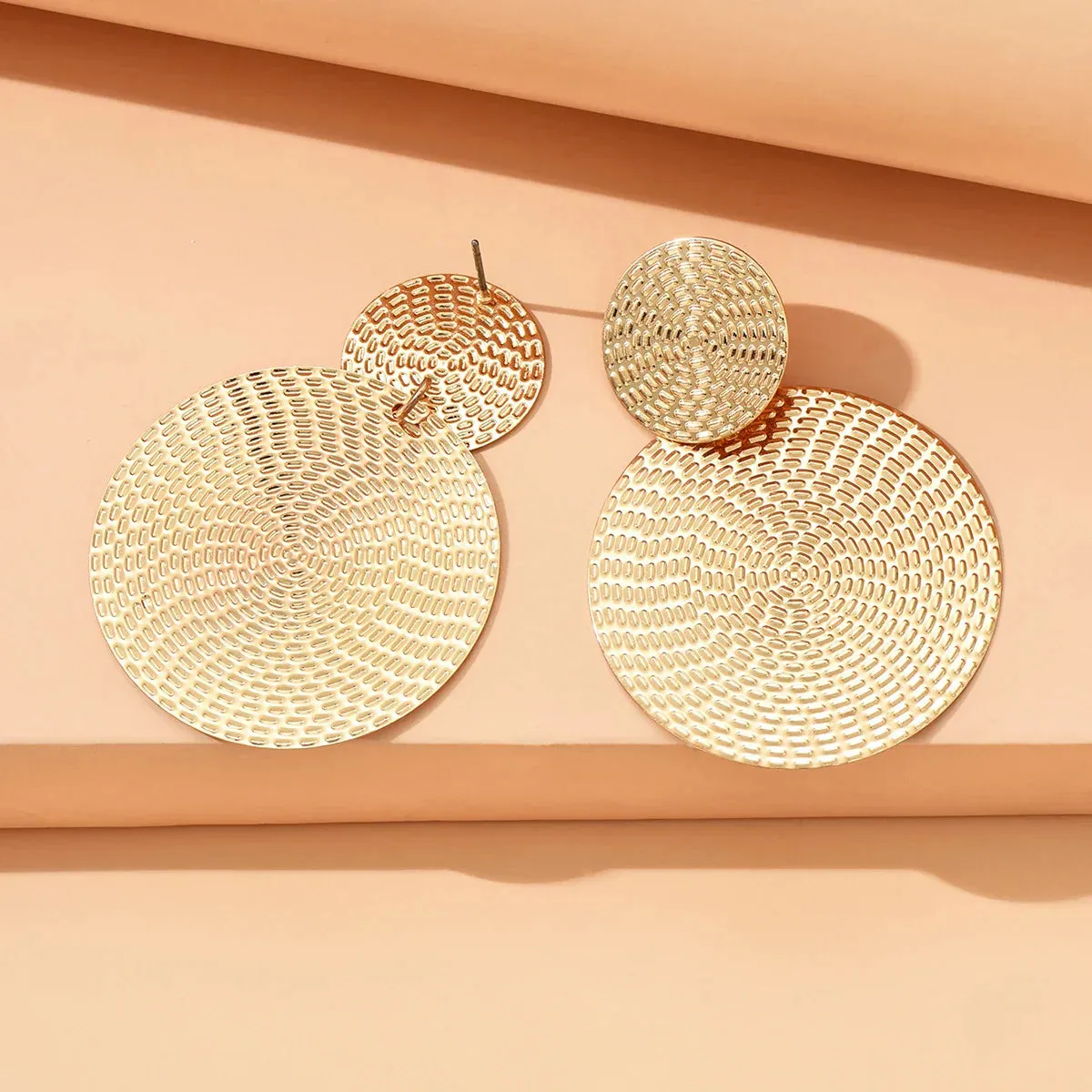 Bohemia Geometric Metal Round Earrings Wedding Fashion Jewelry