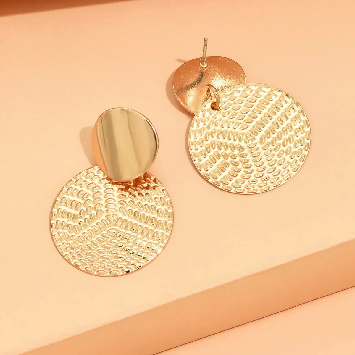 Bohemia Geometric Metal Round Earrings Wedding Fashion Jewelry