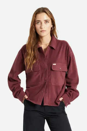 Bowery Women L/S Arctic Stretch Fleece - Mahogany