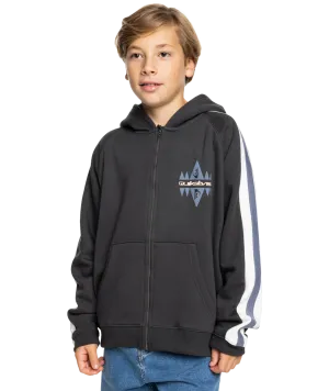 Boys Grayling Zip Hoodie in Tarmac