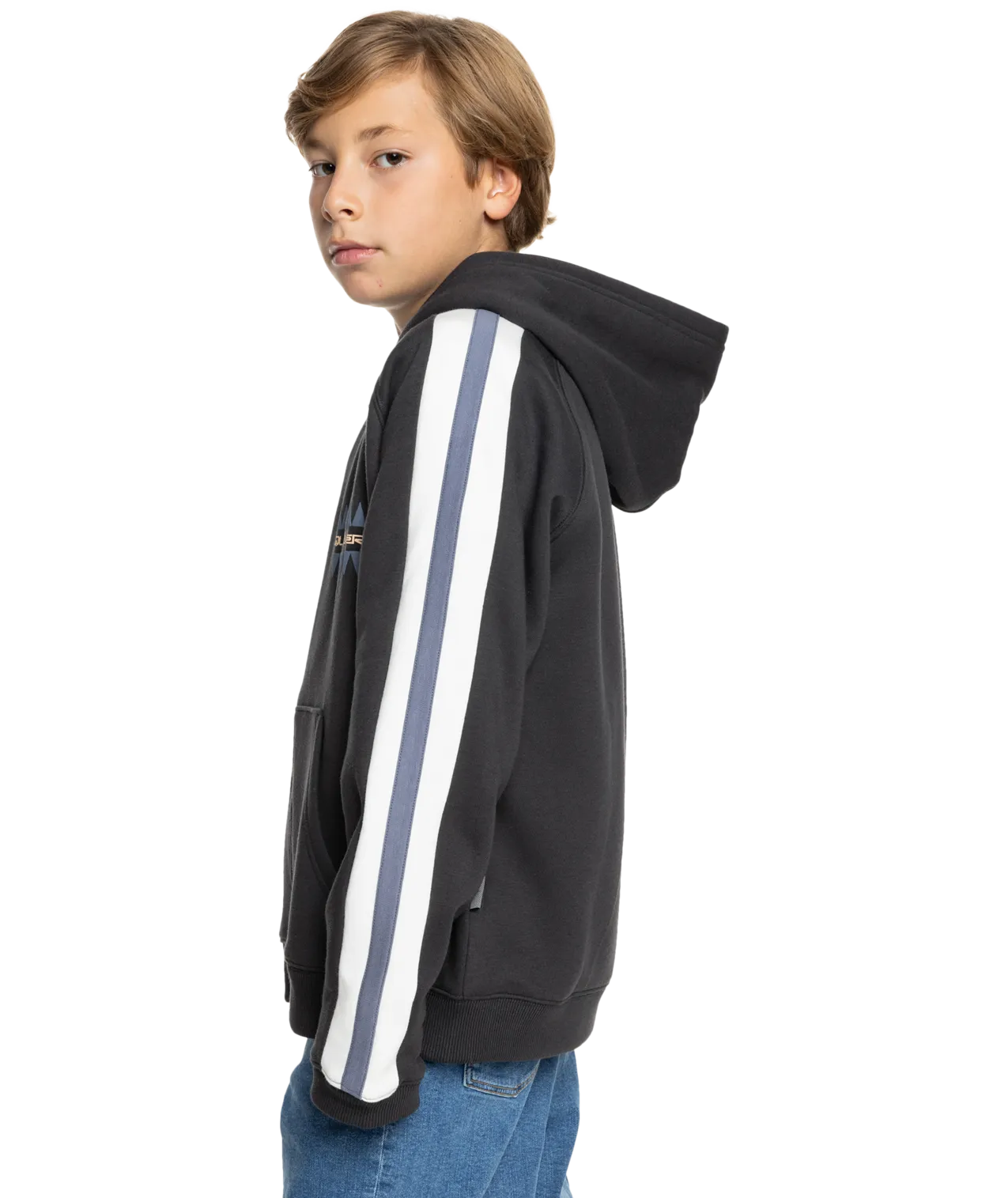 Boys Grayling Zip Hoodie in Tarmac