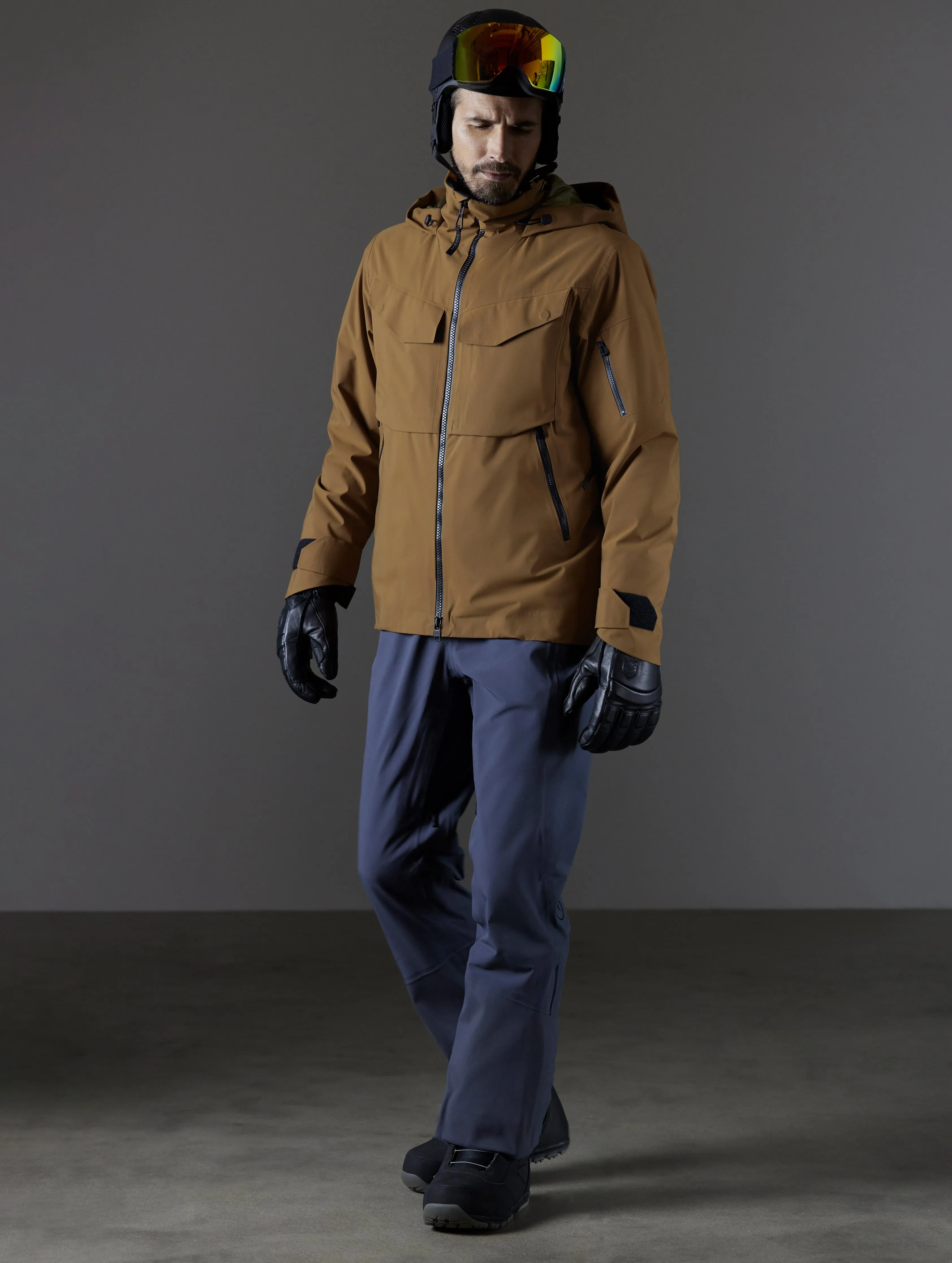 Brighton Insulated Snow Jacket - Rubber Brown