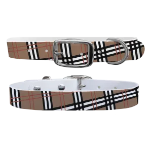 C4 Dog Collar (Khaki Plaid)