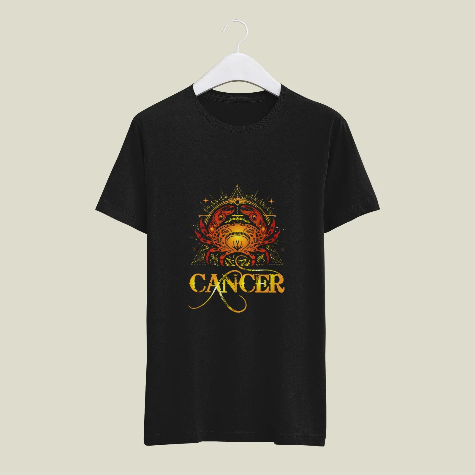 Cancer Zodiac Sign Printed Unisex Half Sleeve T-Shirt