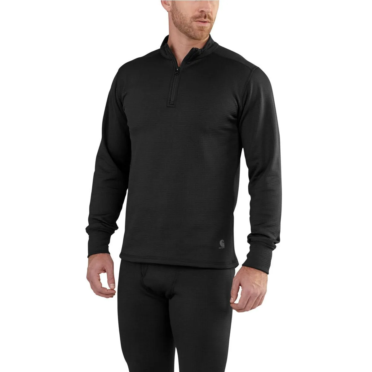 Carhartt Men's Black Base Force Extremes Super Cold Whether Quarter Zip