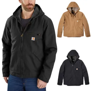 Carhartt Relaxed Fit Washed Duck Sherpa Lined Jacket 104392