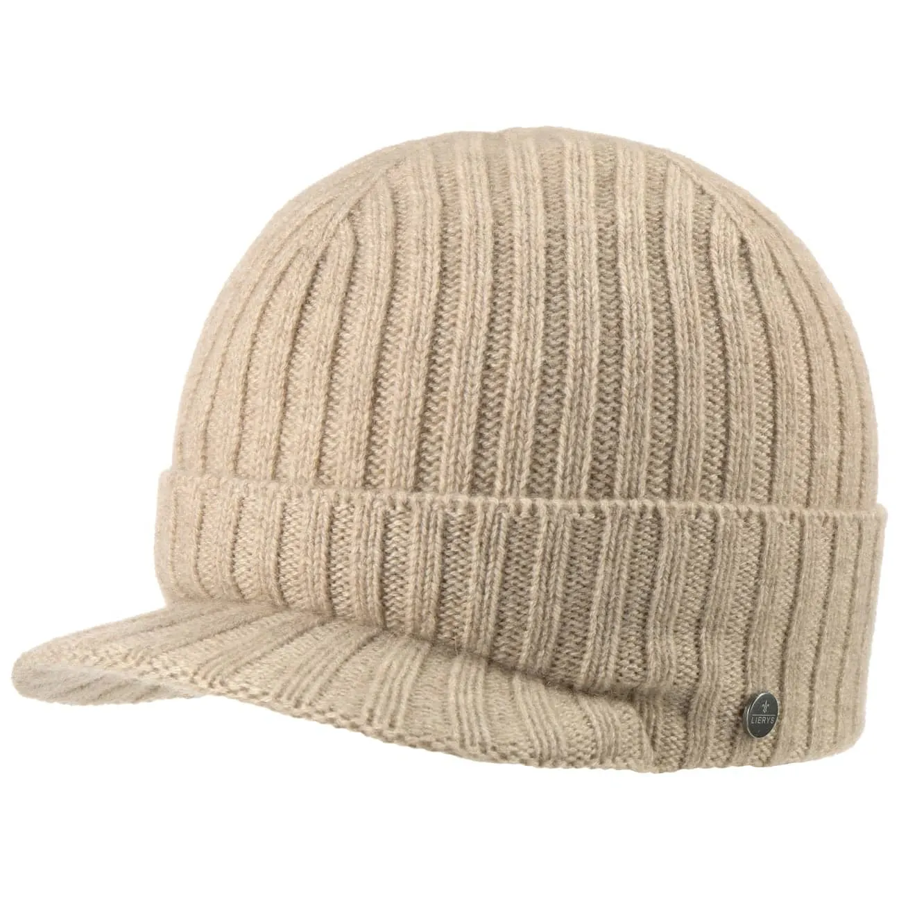 Cashmere Beanie with Peak by Lierys