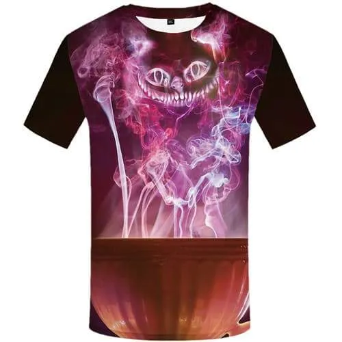 Cat T-shirt Men Animal Shirt Print Psychedelic Tshirts Novelty Colorful Tshirts Casual Harajuku T-shirts 3d Short Sleeve