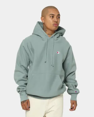 Champion Reverse Weave C Logo Hoodie Sage Shimmer Green