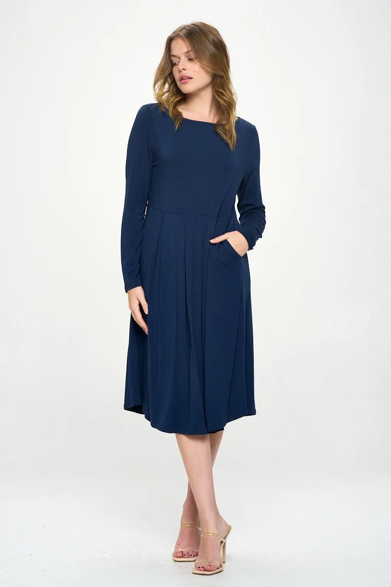 Charlee Long Sleeve A-line Knit Dress