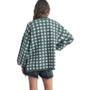 Checkered Oversized  Sweater