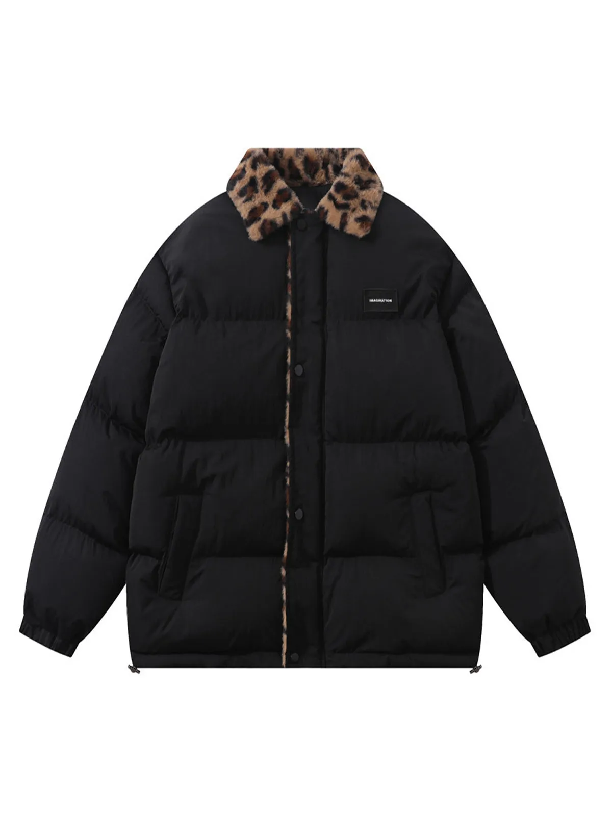 Cheetah Collar Puffer Jacket