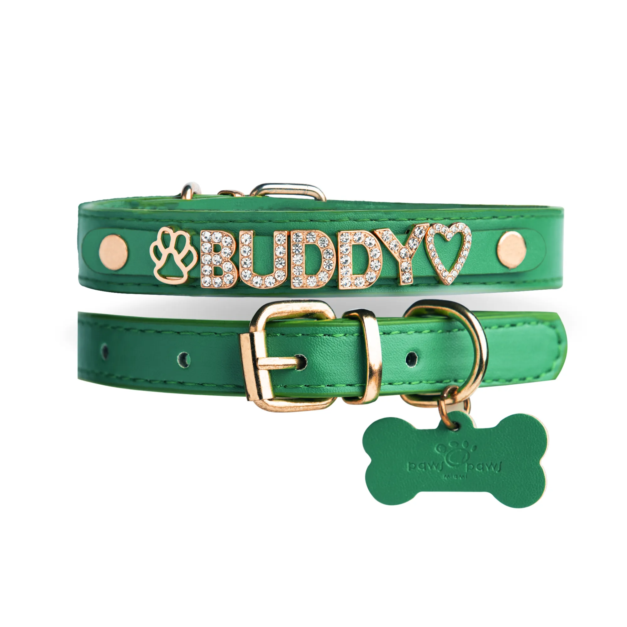 CHRISTMAS DOG COLLARS WITH STUDDED JEWELRY